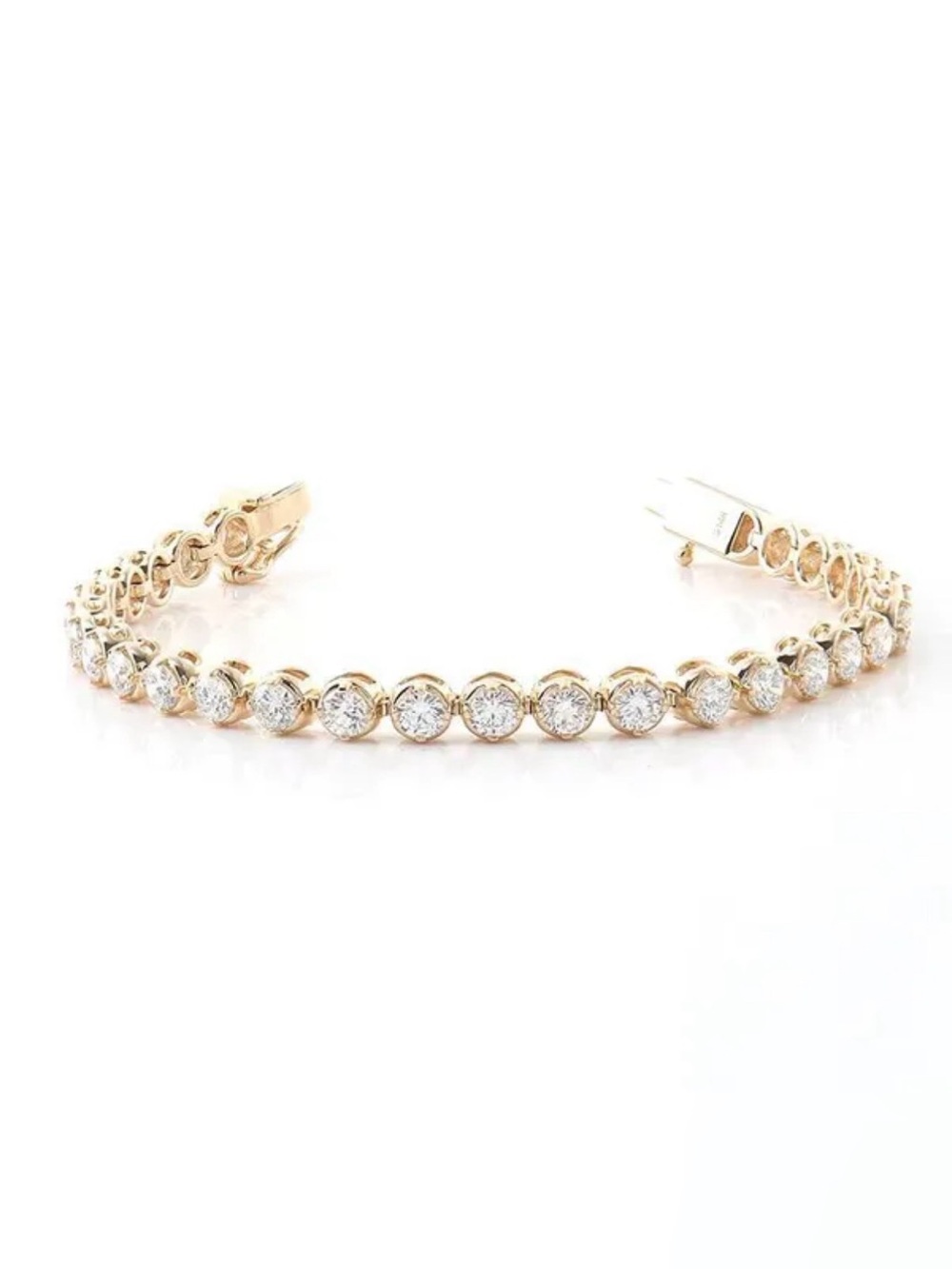 NWOT 10K Gold Tennis Bracelet with Lab Diamonds